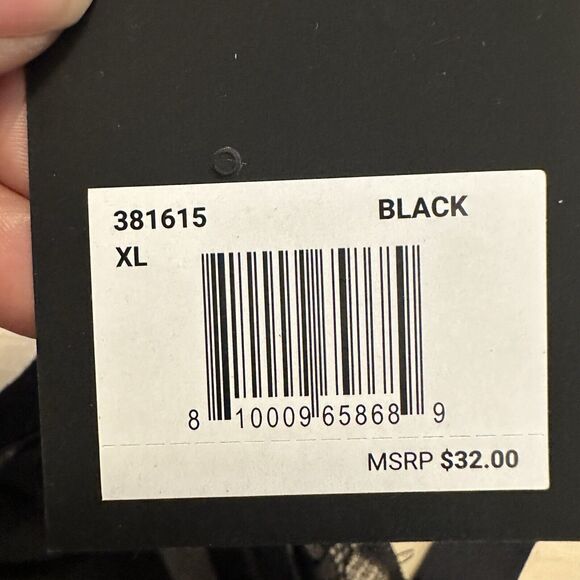 Thistle and Spire Sidney Keyhole Velvet Lace Thong Black Size XL 381615 NWT - Picture 7 of 7